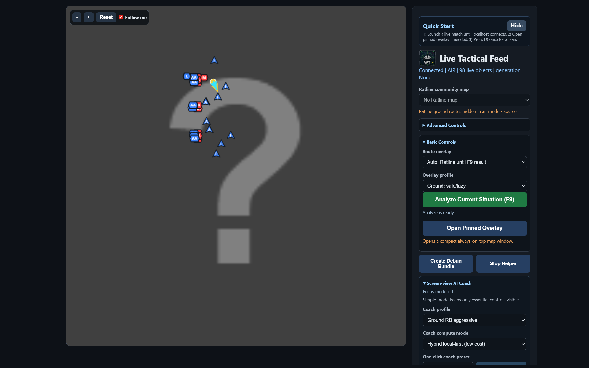 LiveTac pinned overlay positioned over gameplay